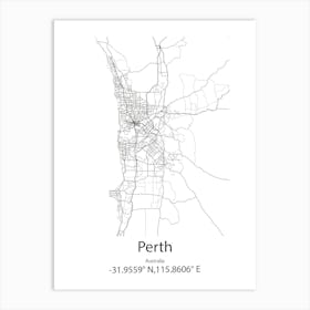 Perth East,Canada Minimalist Map Art Print