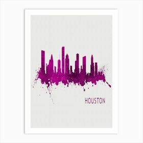 Houston Texas City Purple Art Print