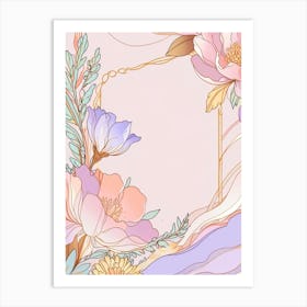 Frame With Flowers 2 Art Print