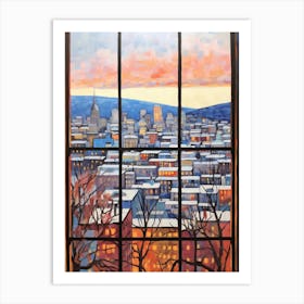 Winter Cityscape Oslo Norway 2 Art Print