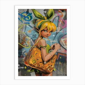 Pop art Tinker Bell Princess Art Print