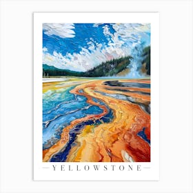 Yellowstone Abstract Colourful Art Print Art Print