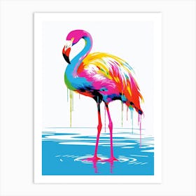 Andy Warhol Style Bird Flamingo 5 Art Print
