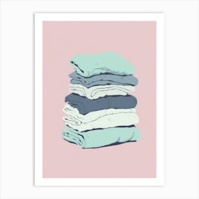 Stack Of Clothes 2 Art Print