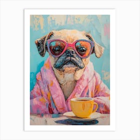 Leisure Pug Morning 5 Art Print