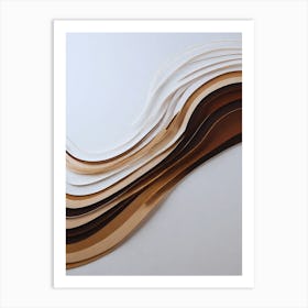 Waves On A White Wall Art Print