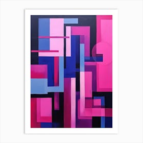 Dynamic Geometric Abstract Illustration 12 Art Print