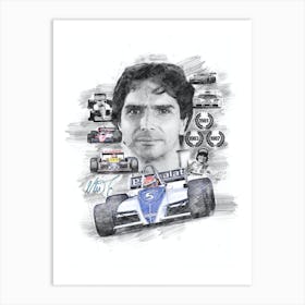 Nelson Piquet Art Print