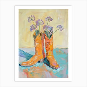 Cowboy Boots And Wildflowers Ramps Art Print