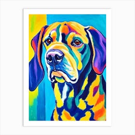 Bloodhound 2 Fauvist Style Dog Art Print