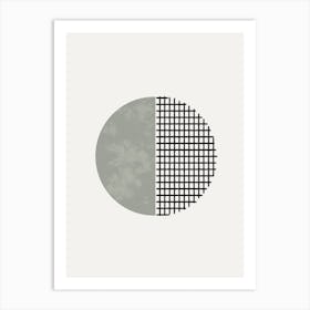 Circle With Black Lines Art Print