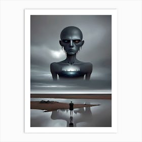 Alien Statue Art Print