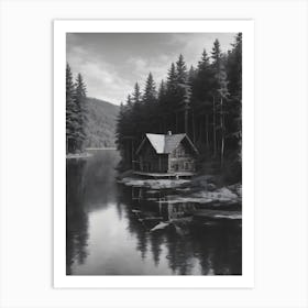 Cabin In The Forest Art Print