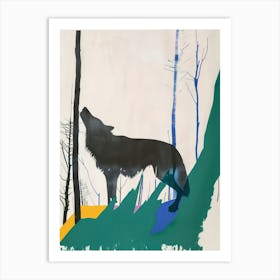 Wolf 1 Cut Out Collage Art Print