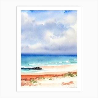 El Cotillo Beach 3, Fuerteventura, Spain Watercolour Art Print
