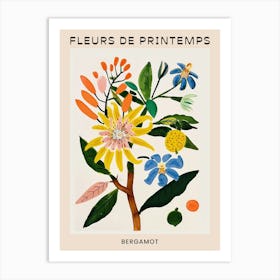 Spring Floral French Poster  Bergamot 3 Art Print