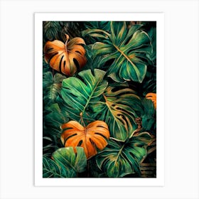 Tropical Leaves 1 nature flora Art Print