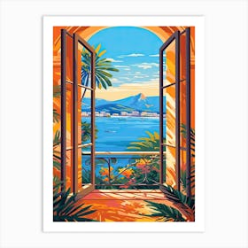 Cote D Azur Window 3 Art Print