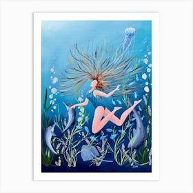 Swimming with Dolphins: Dolphin Dreaming Art Print