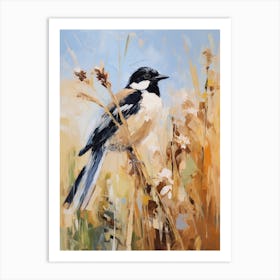 Bird Painting Magpie 3 Art Print