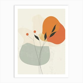 Abstract Flowers Art Print