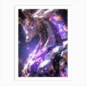 Futuristic Giraffe Art Print