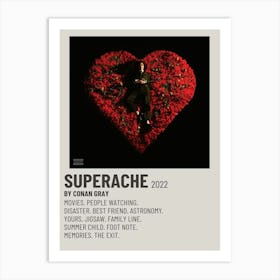 Superache 2022 By Conan Gray Poster Art Print