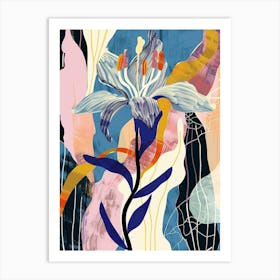 Colourful Flower Illustration Bluebell 4 Art Print