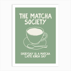 Matcha Society Mint Green Art Print