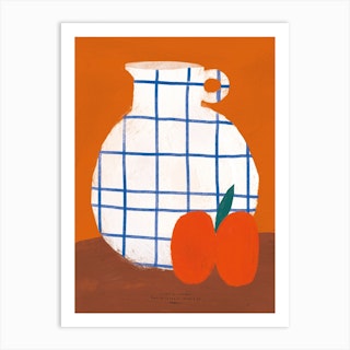 Vase Et Pomme Art Print