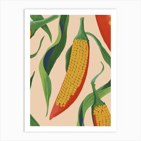 Abstract Corn Pattern Illustration 2 Art Print