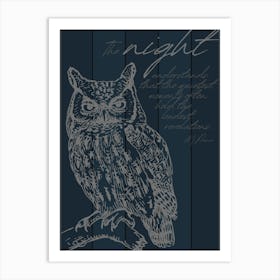 Night Owl Poster Art Print