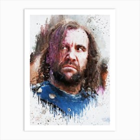 Hound Game Of Thrones Painting Art Print