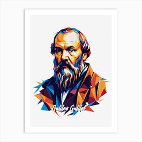 Galileo Galilei 02 Portrait WPAP Pop Art Art Print