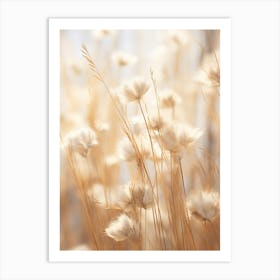 Boho Dried Flowers Flax Flower 3 Art Print