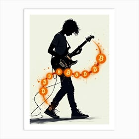 Man Playing A Guitar Art Print