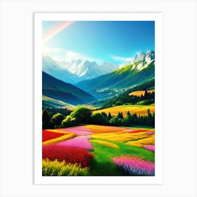 Rainbow In The Valley Art Print