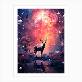 Deer In The Forest 1 Art Print