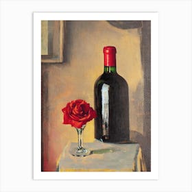 Bandol Rosé 1 Oil Painting Cocktail Poster Art Print