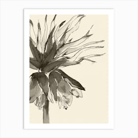 Ink flower 'Flori I', Aga Szafranska Art Print