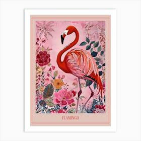 Floral Animal Painting Flamingo 2 Poster Art Print