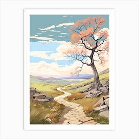 The Yorkshire Dales England 1 Hike Illustration Art Print