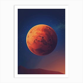 Mars In Space Art Print