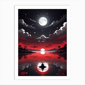 Moonlight In The Water Art Print