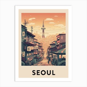 Seoul 5 Vintage Travel Poster Art Print