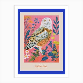 Spring Birds Poster Snowy Owl 1 Art Print