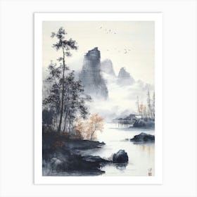 Chinese Traditional Landscape Art Print