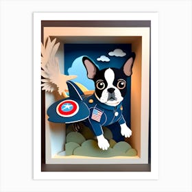 Boston Terrier-Reimagined 6 Art Print