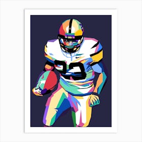 American Football Pop Art 9 Art Print