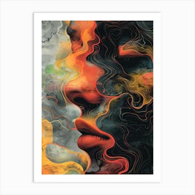 Abstract Face Art Print